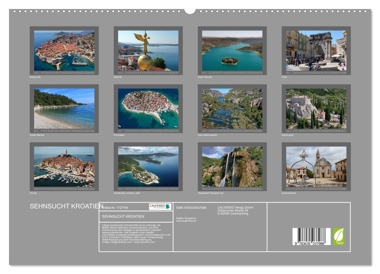 Bild: 9783435037988 | SEHNSUCHT KROATIEN (hochwertiger Premium Wandkalender 2025 DIN A2...