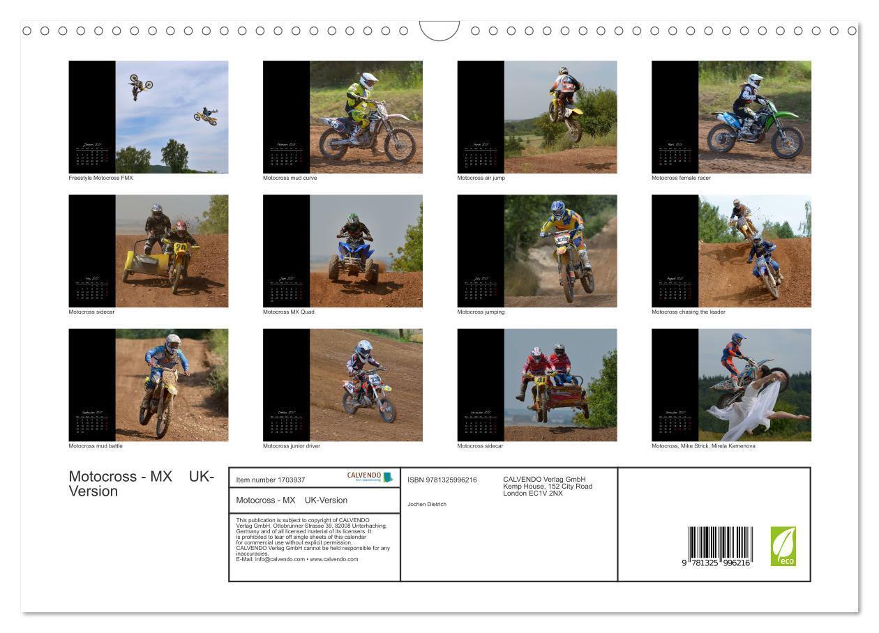 Bild: 9781325996216 | Motocross - MX UK-Version (Wall Calendar 2025 DIN A3 landscape),...