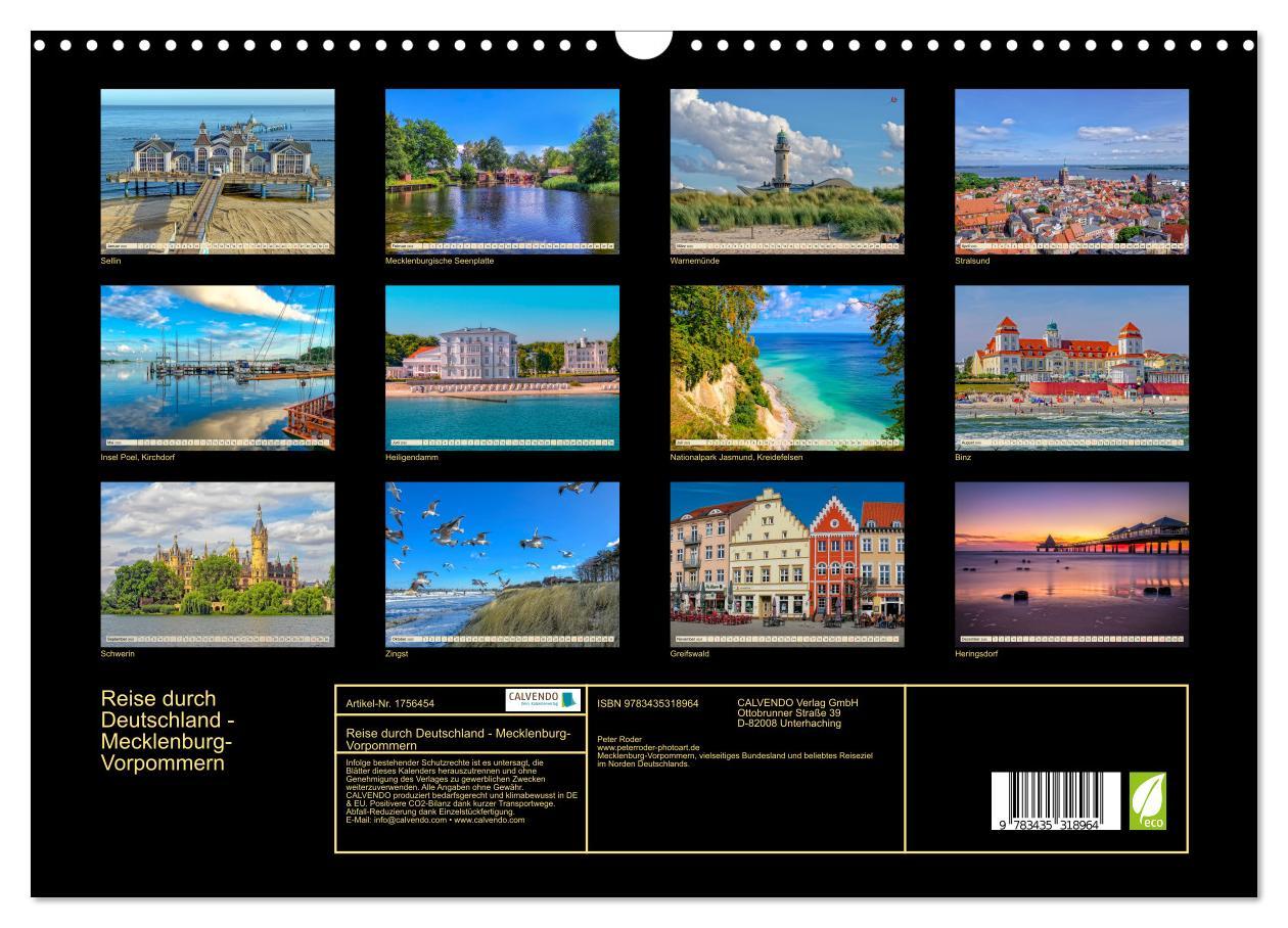 Bild: 9783435318964 | Reise durch Deutschland - Mecklenburg-Vorpommern (Wandkalender 2025...