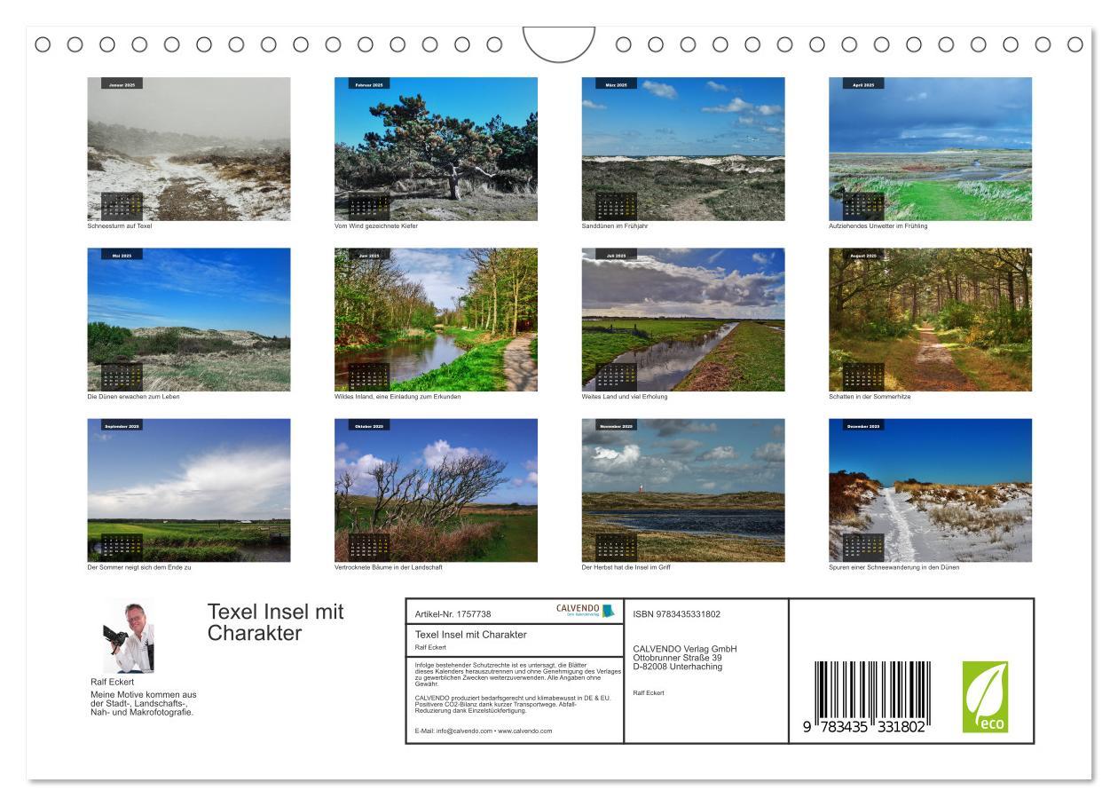 Bild: 9783435331802 | Texel Insel mit Charakter (Wandkalender 2025 DIN A4 quer), CALVENDO...