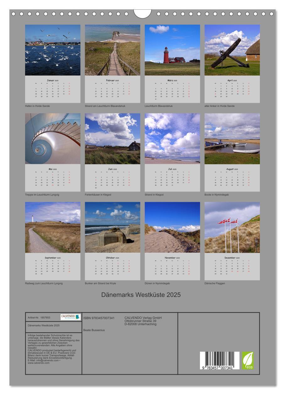 Bild: 9783457007341 | Dänemarks Westküste 2025 (Wandkalender 2025 DIN A3 hoch), CALVENDO...