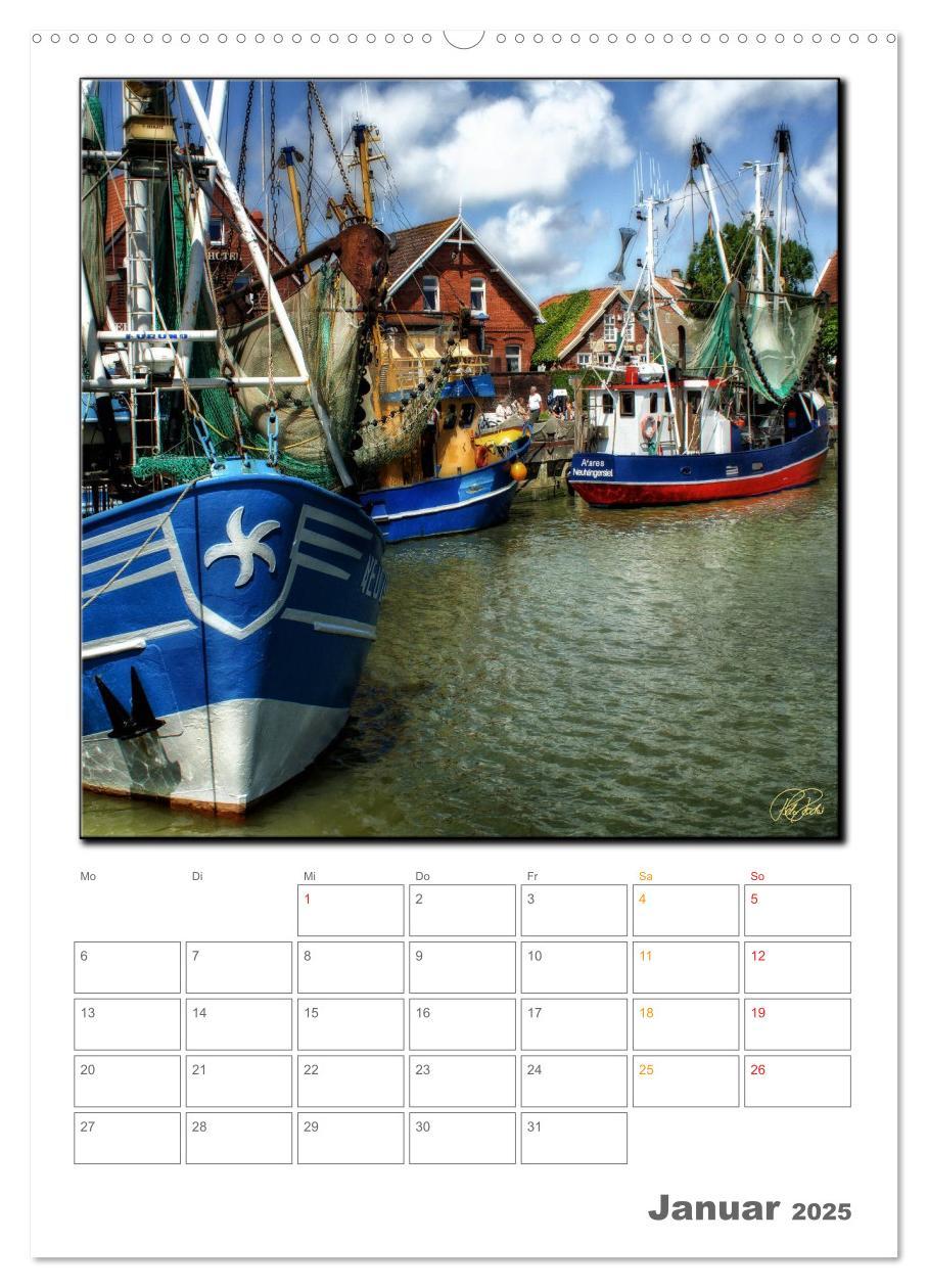 Bild: 9783457049457 | Ostfriesland - Hafen Neuharlingersiel (Wandkalender 2025 DIN A2...