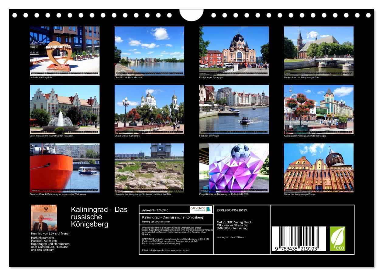 Bild: 9783435219193 | Kaliningrad - Das russische Königsberg (Wandkalender 2025 DIN A4...