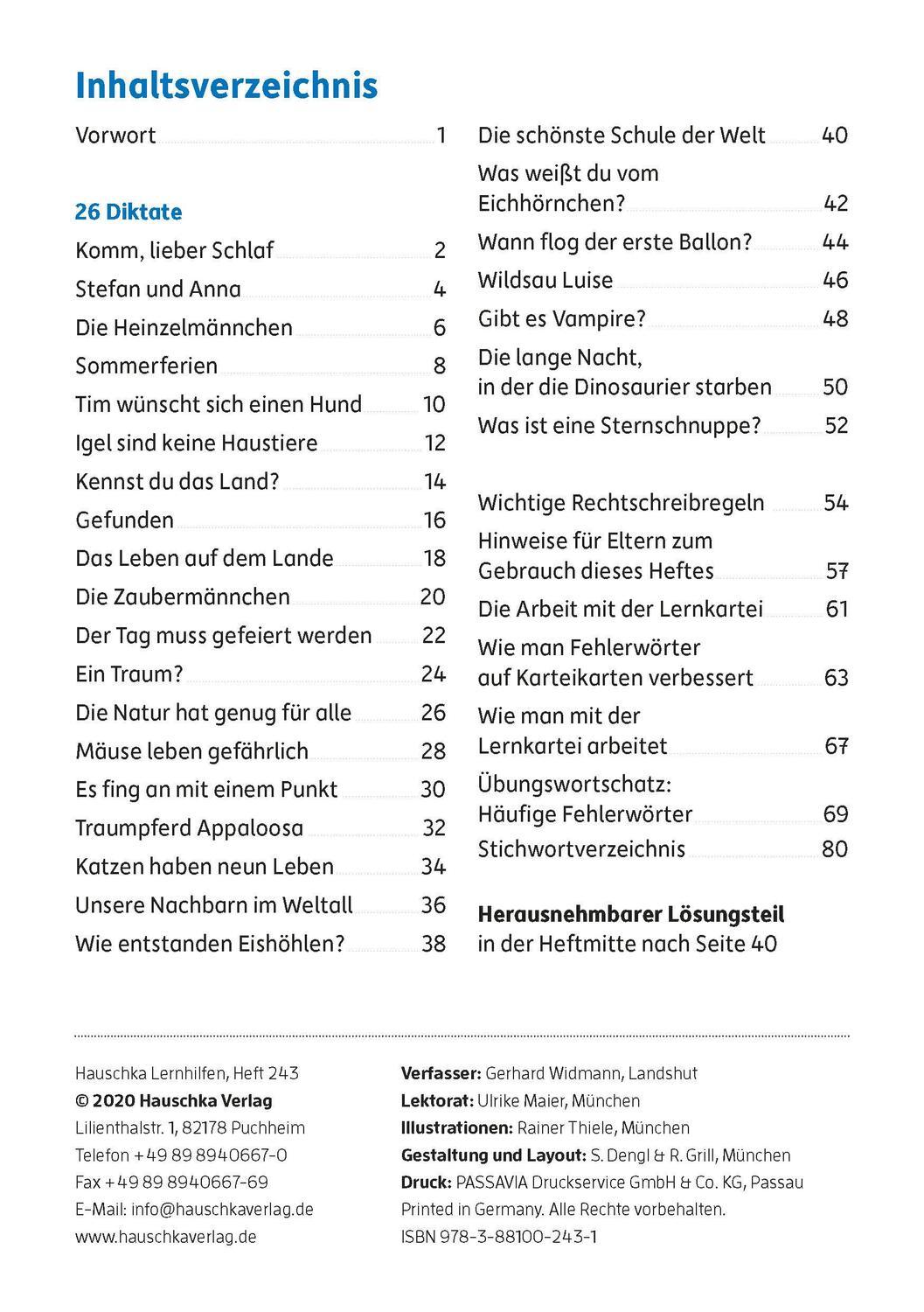 Bild: 9783881002431 | Diktate Deutsch 3./4. Klasse | Übungsprogramm | Gerhard Widmann | Buch