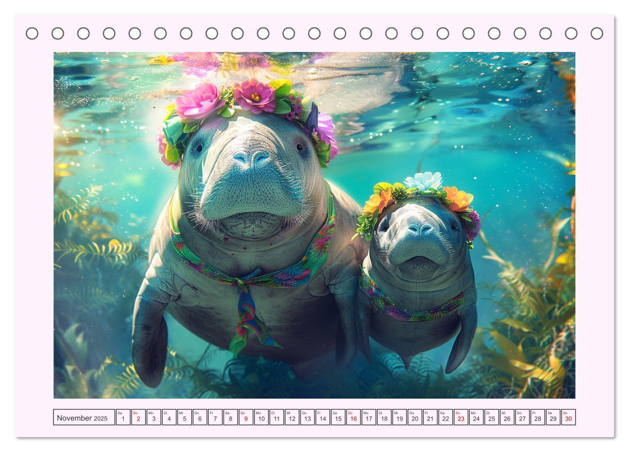 Bild: 9783435470099 | Modische Manatees. Charmante Seekühe mit Stil (Tischkalender 2025...