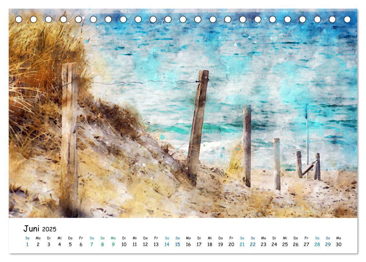 Bild: 9783435143979 | Aquarell Illustrationen vom Darß (Tischkalender 2025 DIN A5 quer),...