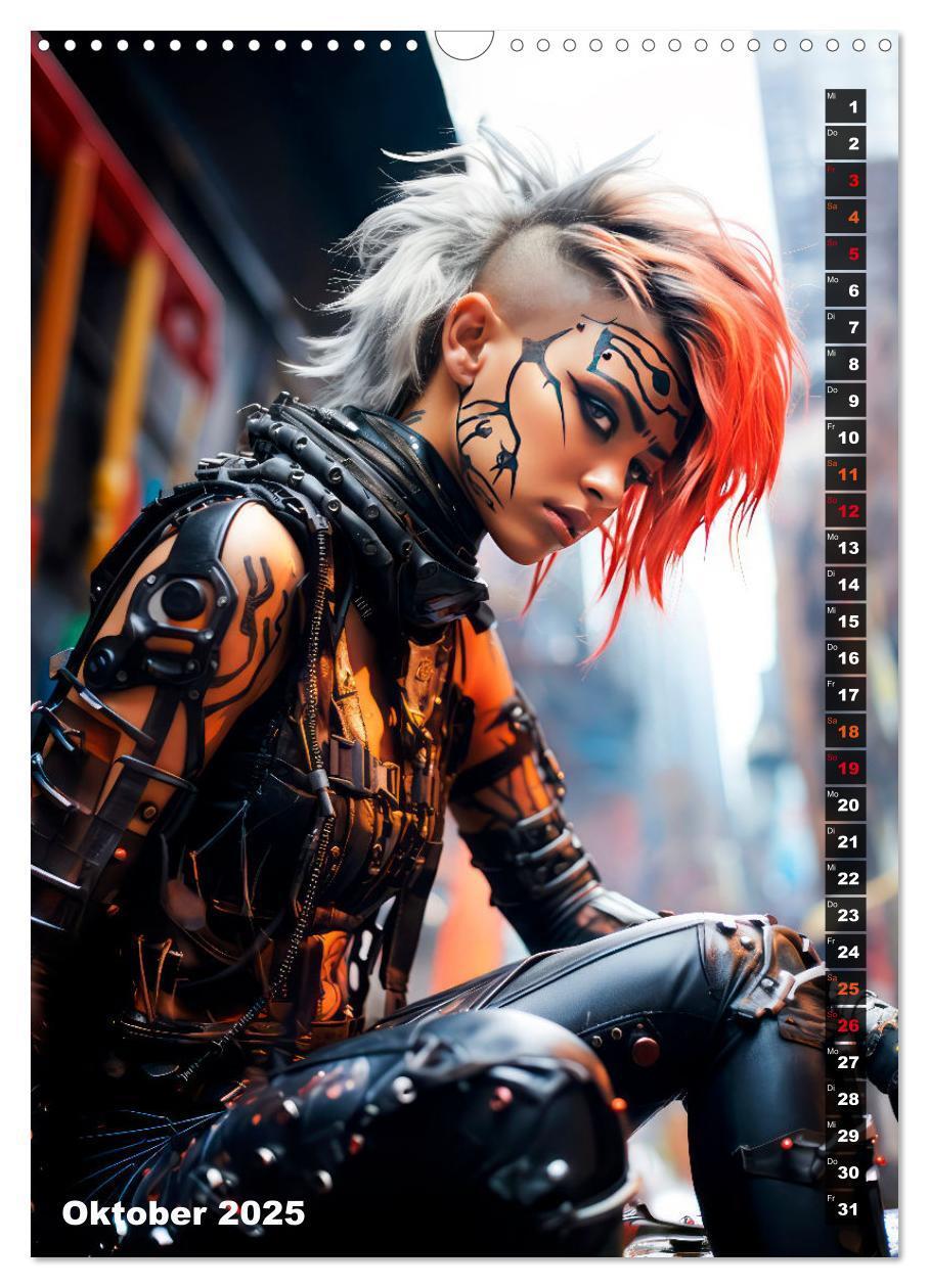 Bild: 9783435848799 | ROCKERINNEN Cyber, Goth, Punk und mehr (Wandkalender 2025 DIN A3...