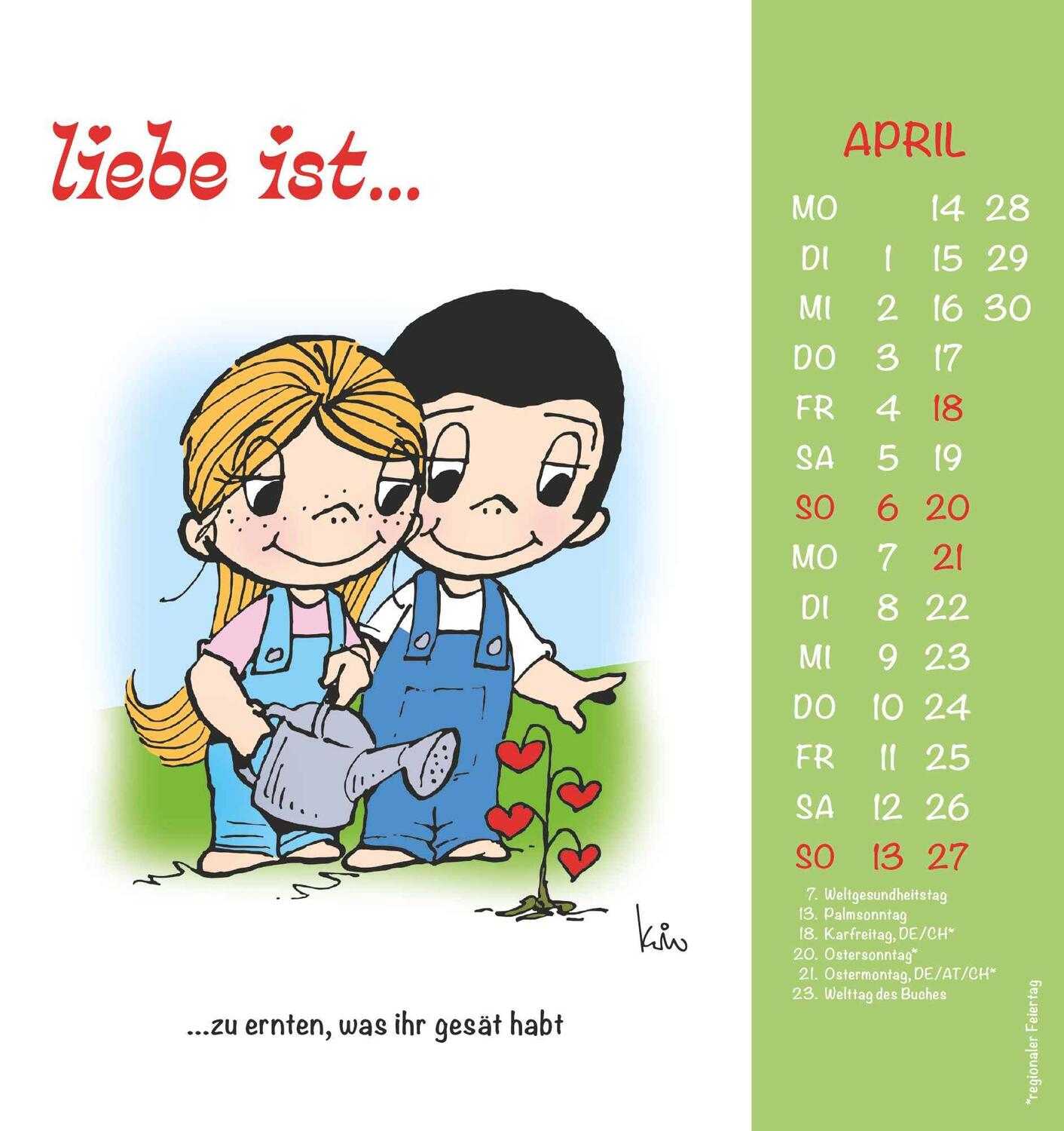 Bild: 4251732340568 | liebe ist... 2025 - Postkarten-Kalender - Kalender-mit-Postkarten -...