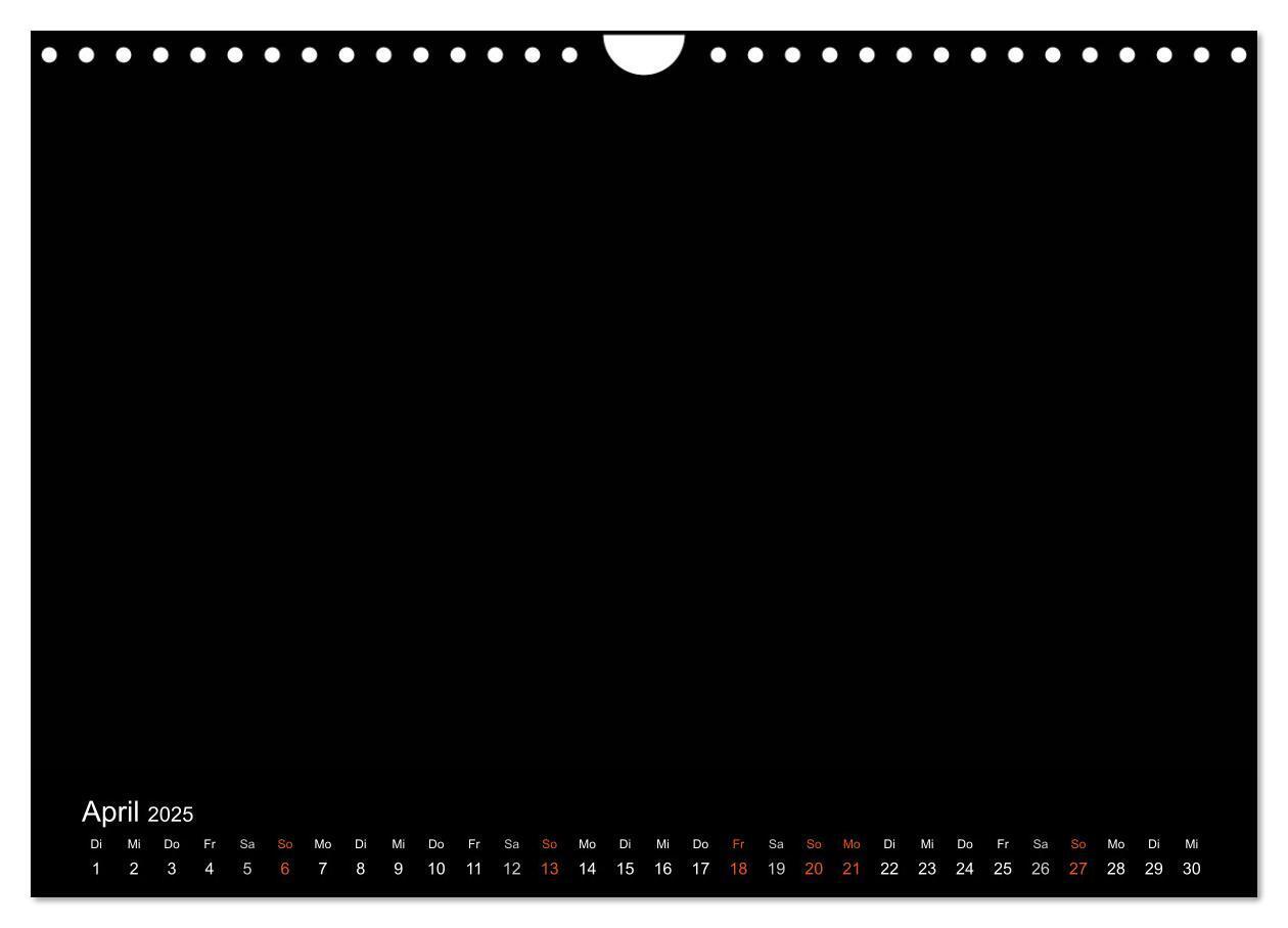 Bild: 9783435839414 | Bastelkalender - Schwarz (Wandkalender 2025 DIN A4 quer), CALVENDO...