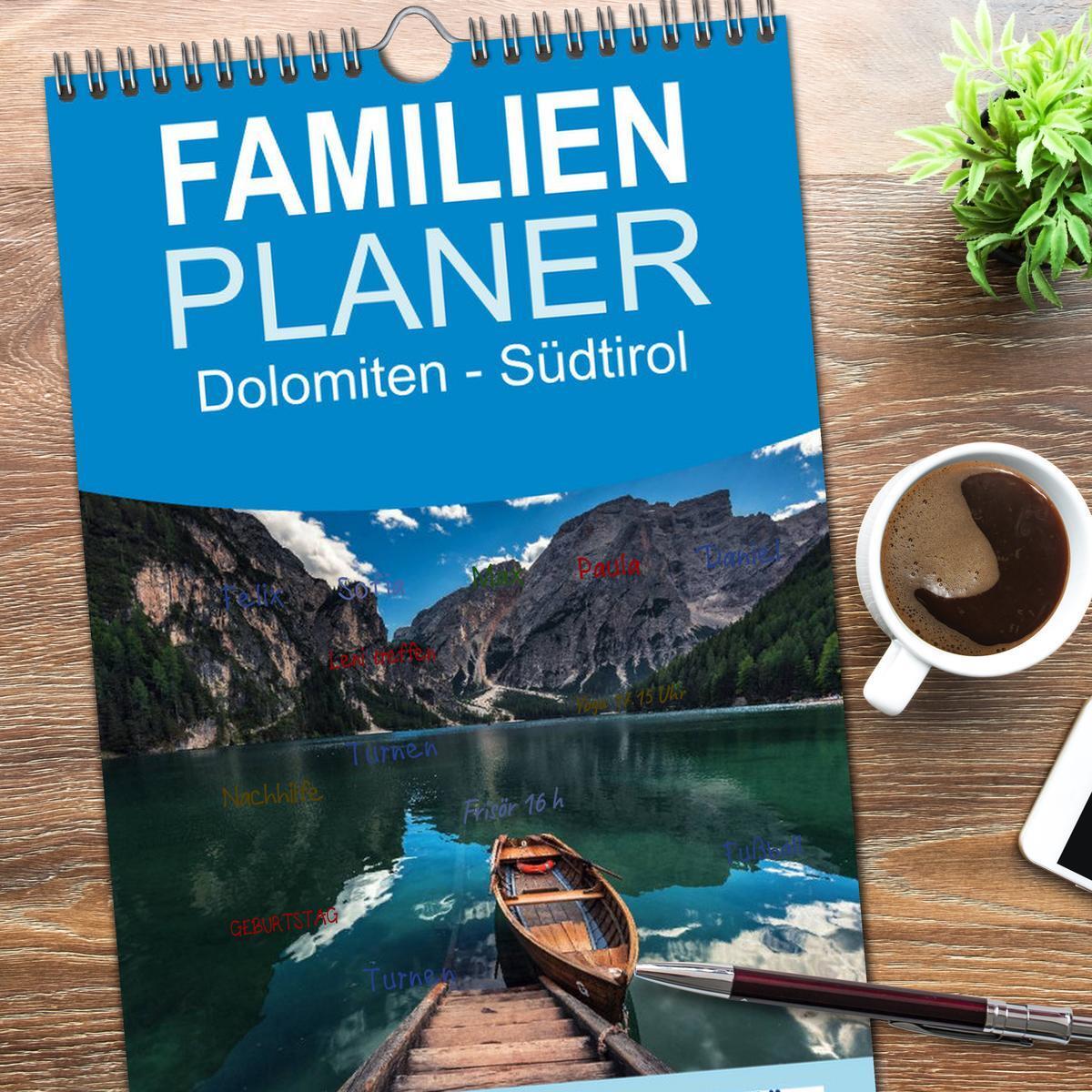 Bild: 9783457125786 | Familienplaner 2025 - Dolomiten - Südtirol mit 5 Spalten...