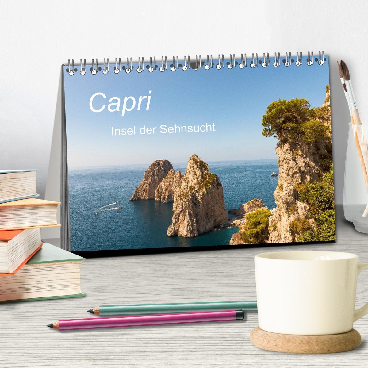 Bild: 9783435210527 | Capri, Insel der Sehnsucht (Tischkalender 2025 DIN A5 quer),...