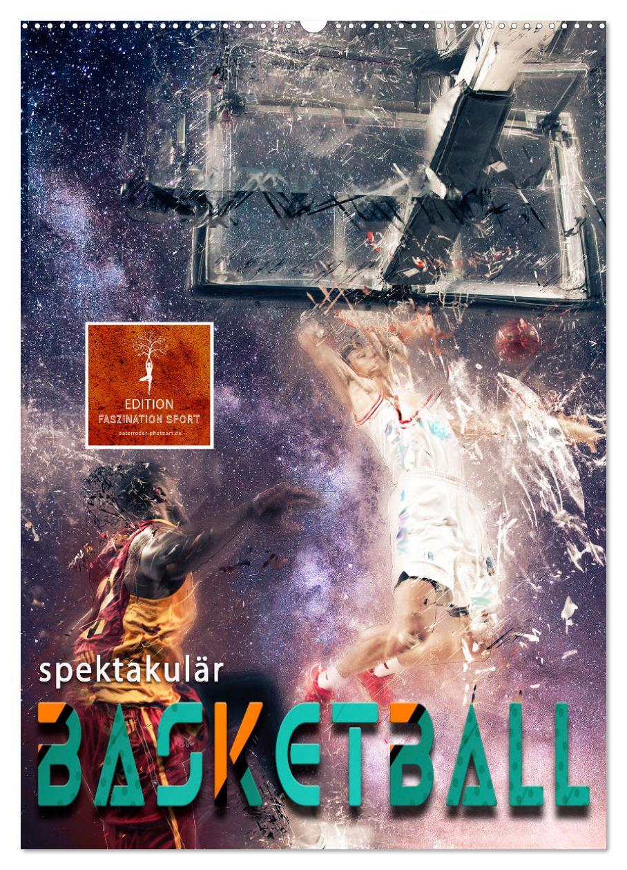 Cover: 9783435928958 | Basketball spektakulär (Wandkalender 2025 DIN A2 hoch), CALVENDO...