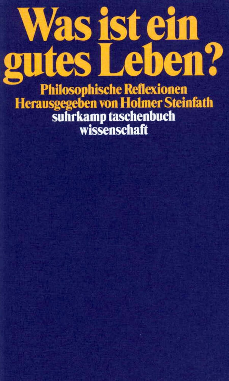 Cover: 9783518289235 | Was ist ein gutes Leben? | Philosophische Reflexionen | Steinfath