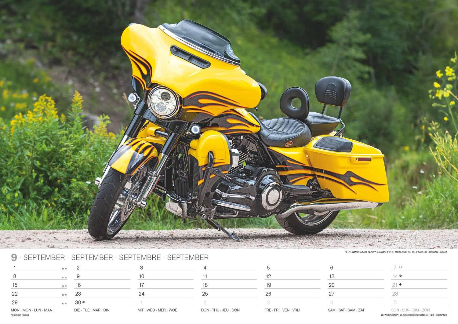 Bild: 4002725994240 | Harleys 2025 - Wand-Kalender - 42x29,7 - Motorrad | Wandkalender A3