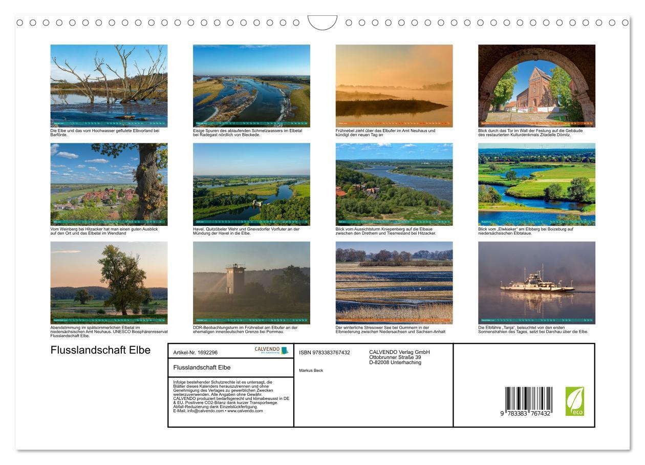 Bild: 9783383767432 | Flusslandschaft Elbe (Wandkalender 2025 DIN A3 quer), CALVENDO...