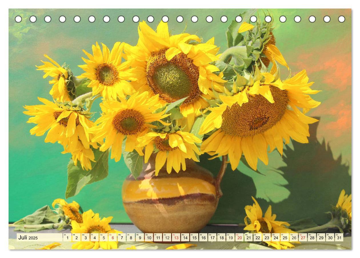 Bild: 9783435191826 | Sonnenblumen. Das Strahlen des Sommers (Tischkalender 2025 DIN A5...