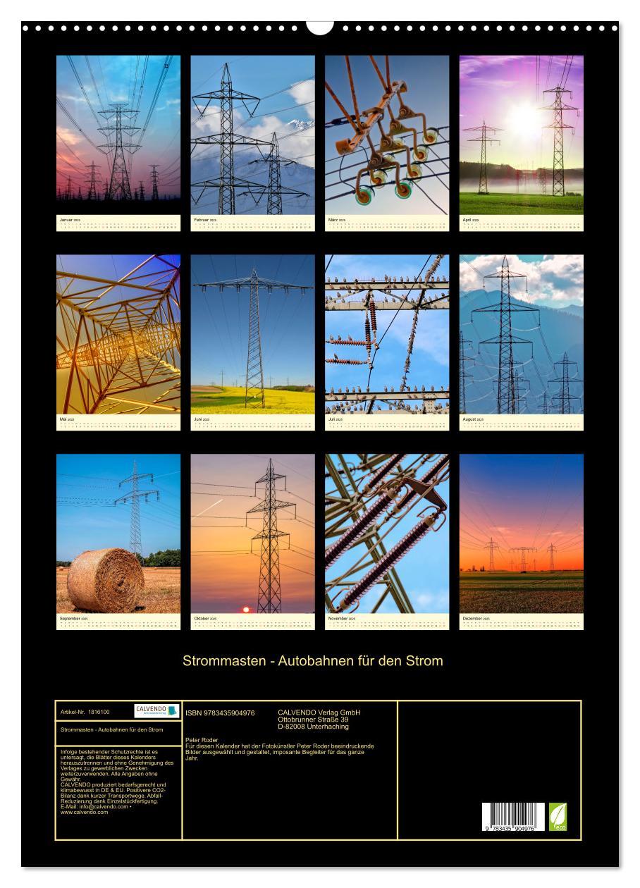 Bild: 9783435904976 | Strommasten - Autobahnen für den Strom (Wandkalender 2025 DIN A2...