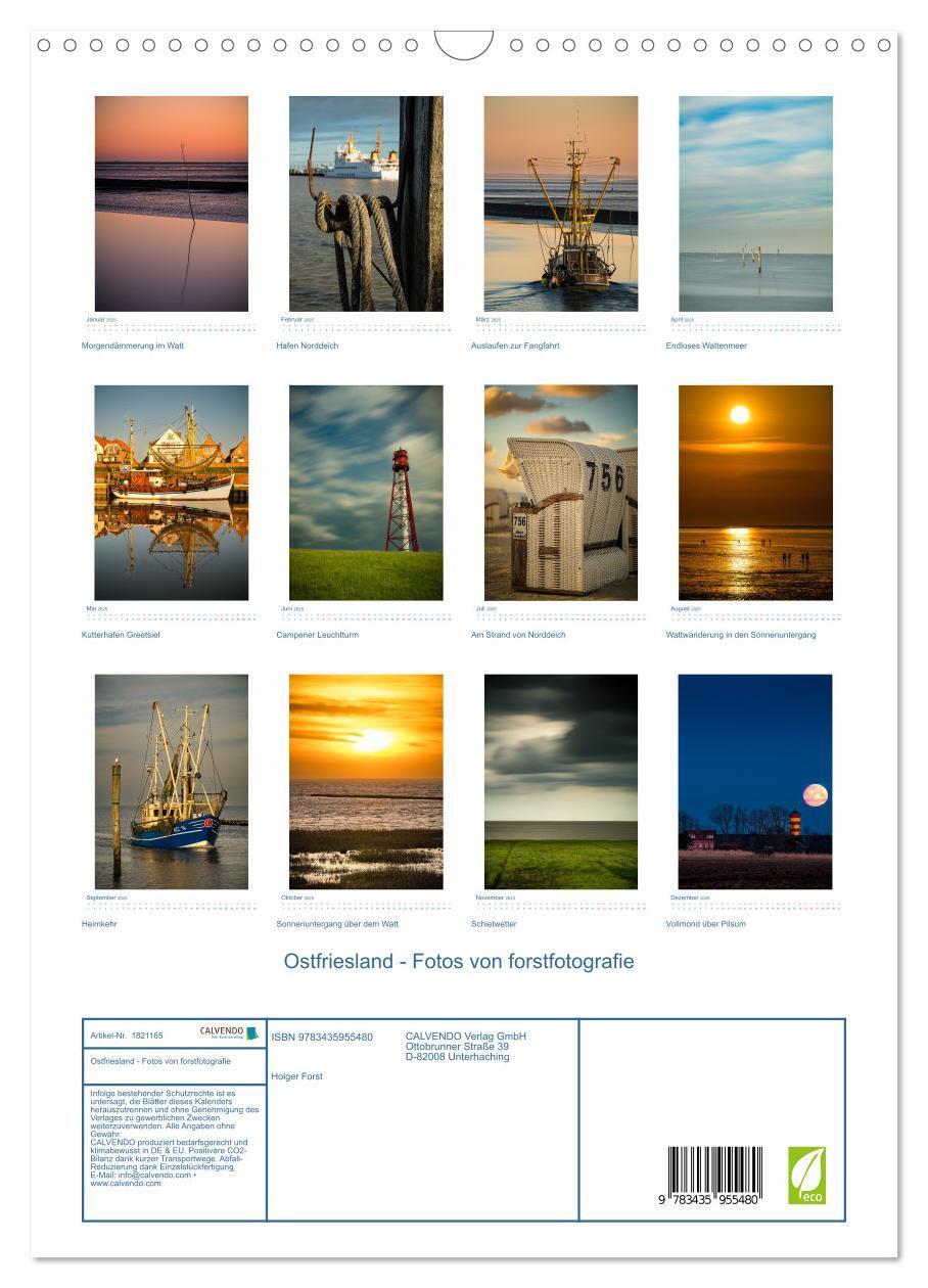 Bild: 9783435955480 | Ostfriesland - Fotos von forstfotografie (Wandkalender 2025 DIN A3...