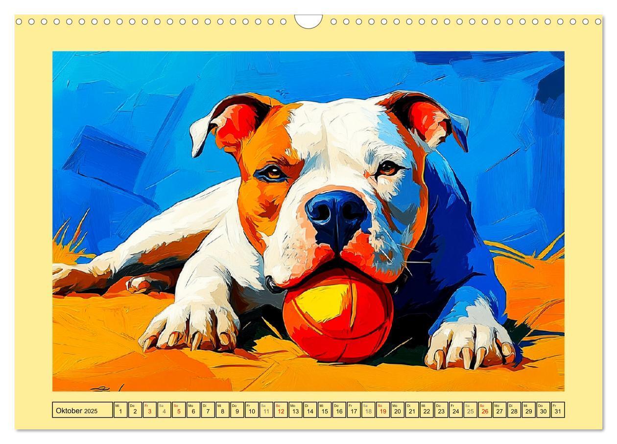 Bild: 9783457202593 | Pit Bulls und Familie. Bunte Bull Breed Schönheiten (Wandkalender...