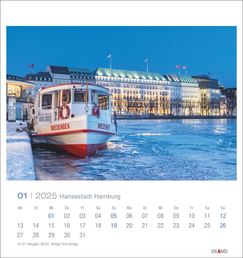 Bild: 9783964023261 | Hansestadt Hamburg Postkartenkalender 2025 | Kalender | Spiralbindung