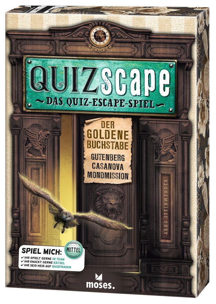 Cover: 4033477903839 | QUIZscape Der goldene Buchstabe | Gutenberg, Casanova, Mondmission