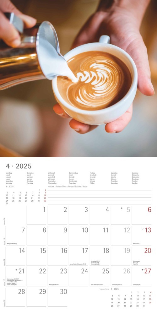 Bild: 4251732343064 | Kaffeegenuss 2025 - Broschürenkalender 30x30 cm (30x60 geöffnet) -...