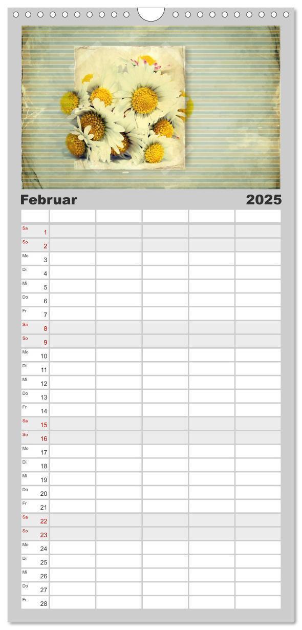 Bild: 9783457125533 | Familienplaner 2025 - Vintage Style mit 5 Spalten (Wandkalender, 21...