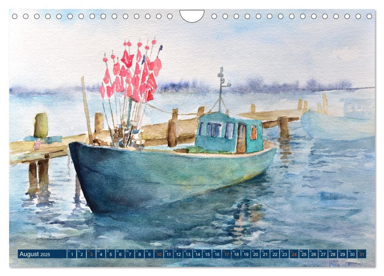 Bild: 9783435075317 | Rügen Impressionen in Aquarell (Wandkalender 2025 DIN A4 quer),...