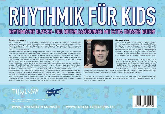 Bild: 9790501980192 | Rhythmik für Kids | Jörg Sieghart | 2015 | Tunesday Records