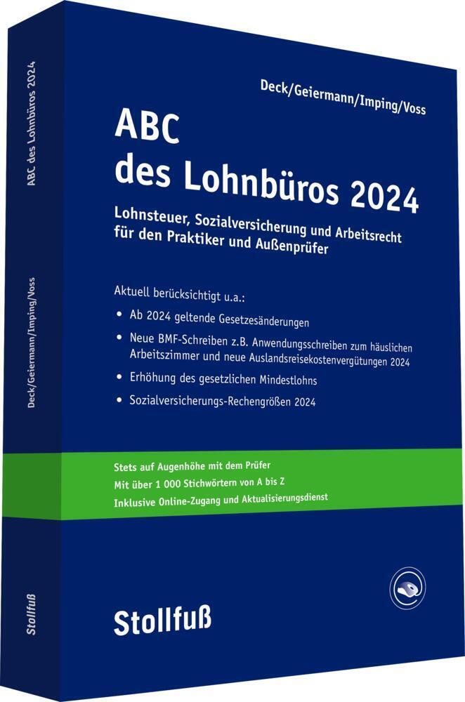 Cover: 9783083278245 | ABC des Lohnbüros 2024, m. Buch, m. Online-Zugang | Imping (u. a.)