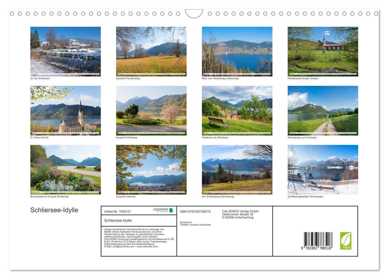 Bild: 9783383786518 | Schliersee-Idylle (Wandkalender 2025 DIN A3 quer), CALVENDO...