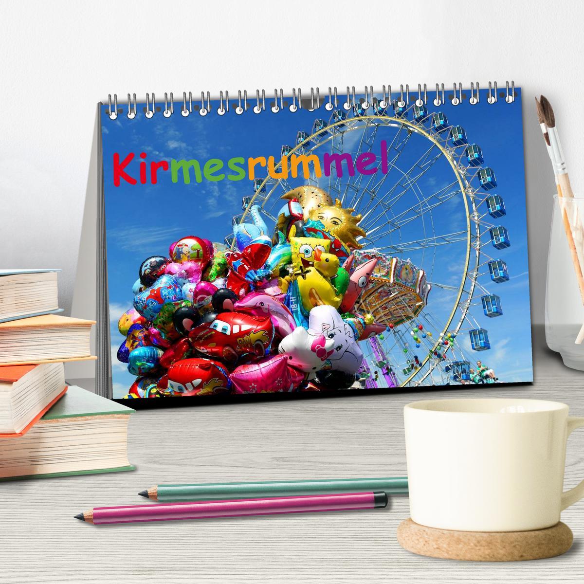 Bild: 9783435743506 | Kirmesrummel (Tischkalender 2025 DIN A5 quer), CALVENDO Monatskalender