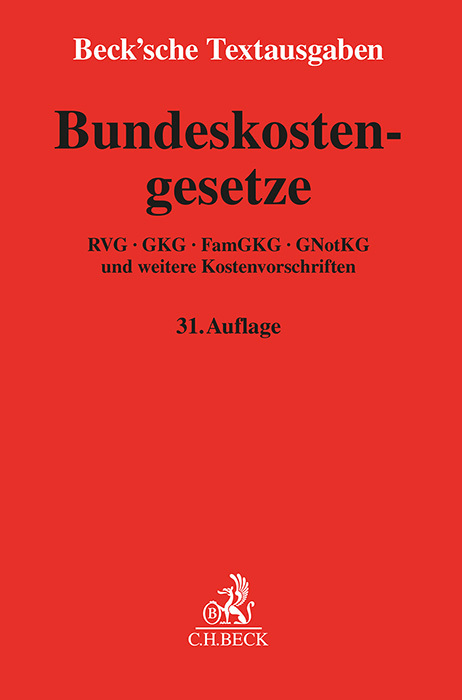 Cover: 9783406818905 | Bundeskostengesetze | Taschenbuch | VII | Deutsch | 2024