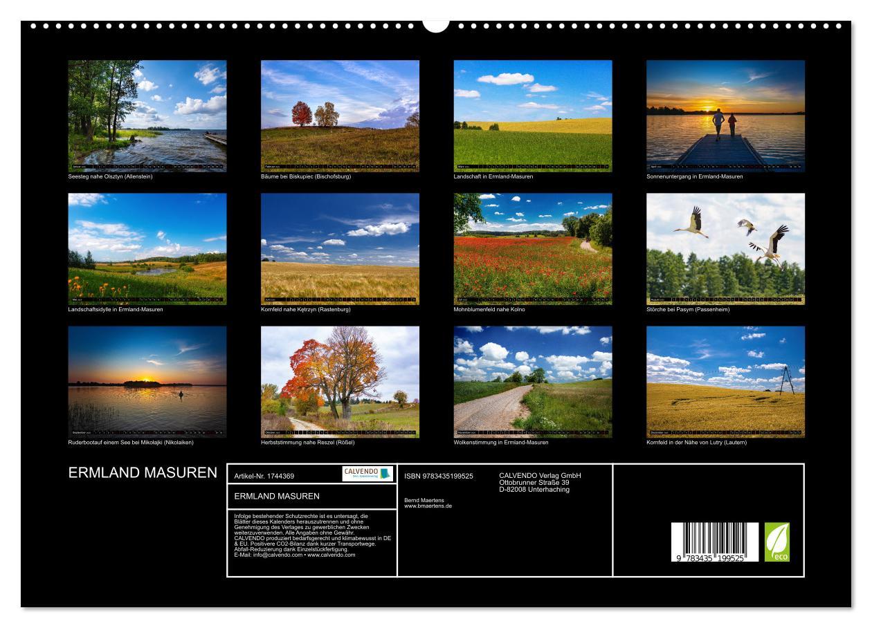 Bild: 9783435199525 | ERMLAND MASUREN (hochwertiger Premium Wandkalender 2025 DIN A2...