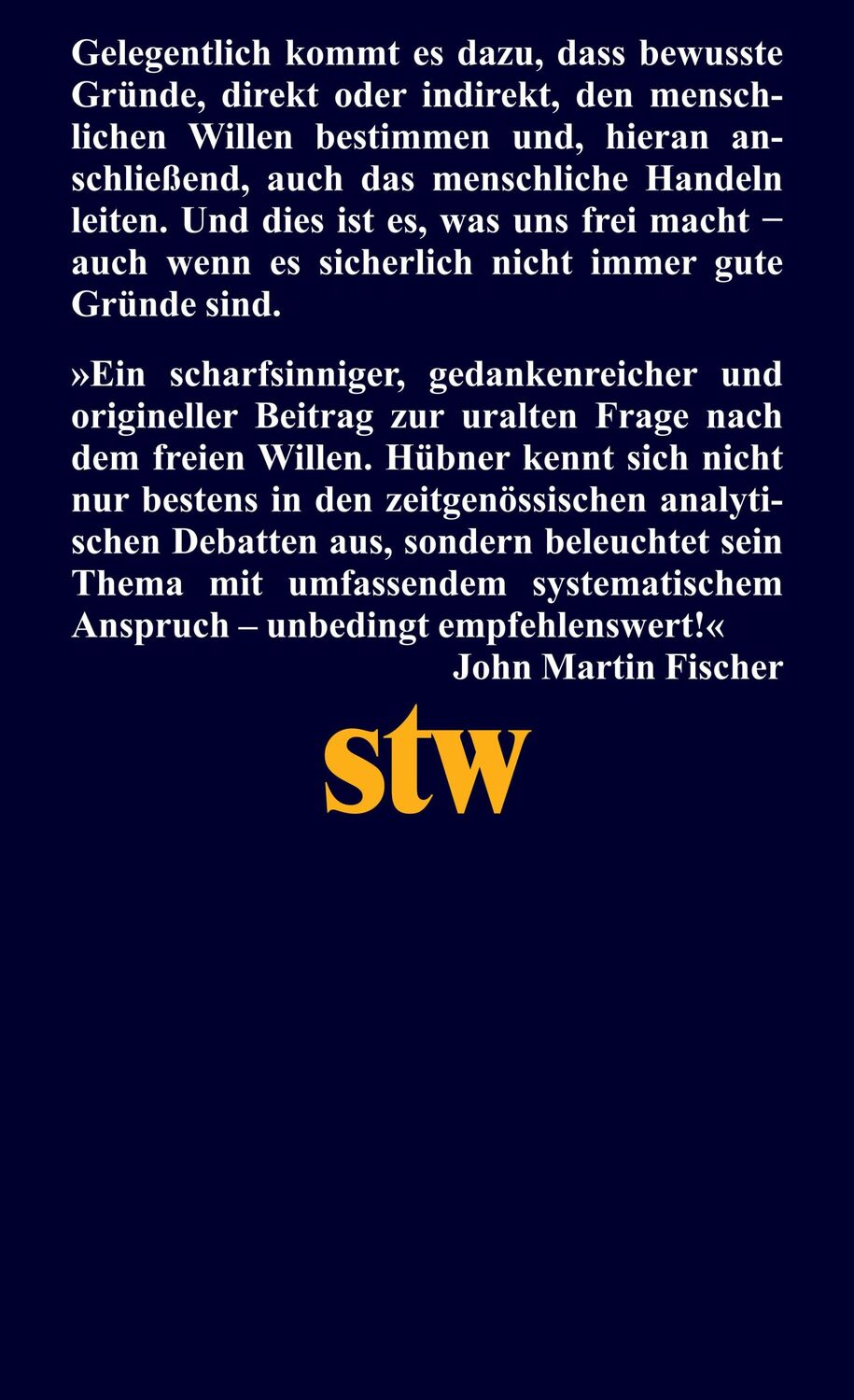 Rückseite: 9783518300435 | Was uns frei macht | Ein Versuch über die Autonomie des Willens | Buch