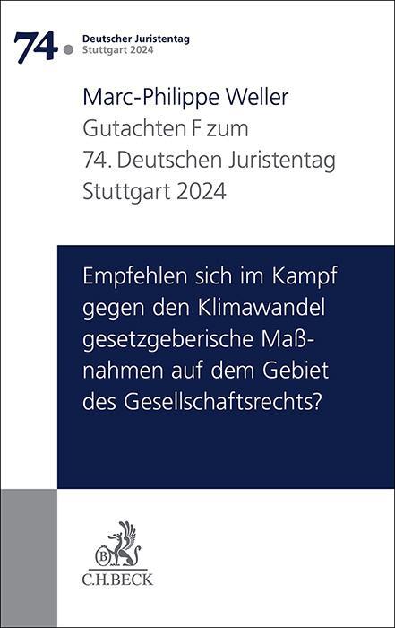 Cover: 9783406815522 | Verhandlungen des 74. Deutschen Juristentages Stuttgart 2024 Bd. I:...