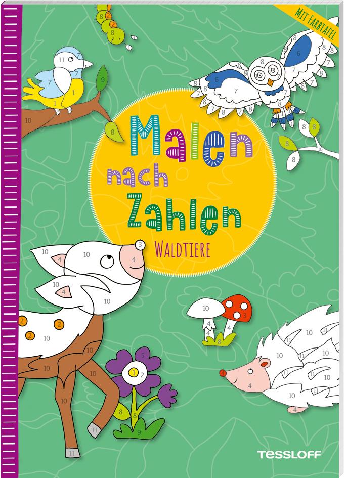 Cover: 9783788646561 | Malen nach Zahlen. Waldtiere | Mit ausklappbarer Farbtafel | Schmidt