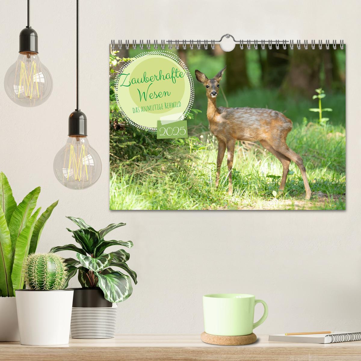 Bild: 9783457175958 | Zauberhafte Wesen - anmutiges Rehwild (Wandkalender 2025 DIN A4...