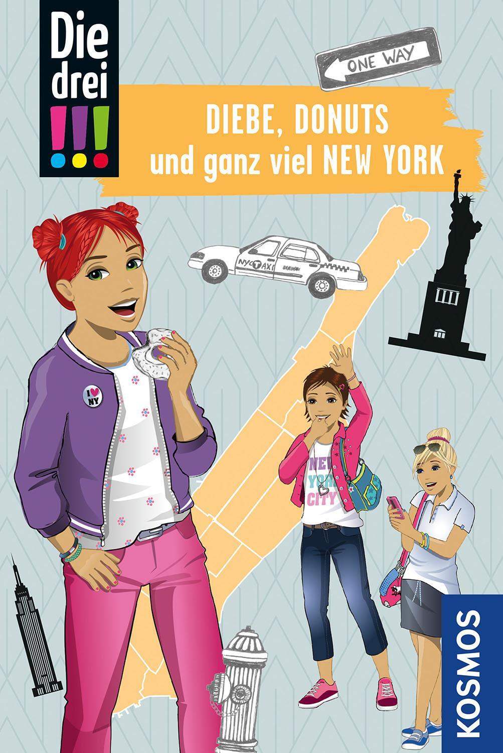 Cover: 9783440173312 | Die drei !!!, Diebe, Donuts und ganz viel New York | Jule Ambach