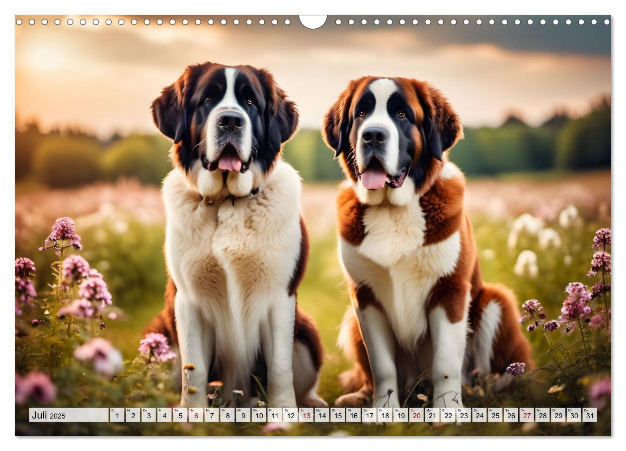 Bild: 9783457220962 | Gigant Bernhardiner (Wandkalender 2025 DIN A3 quer), CALVENDO...