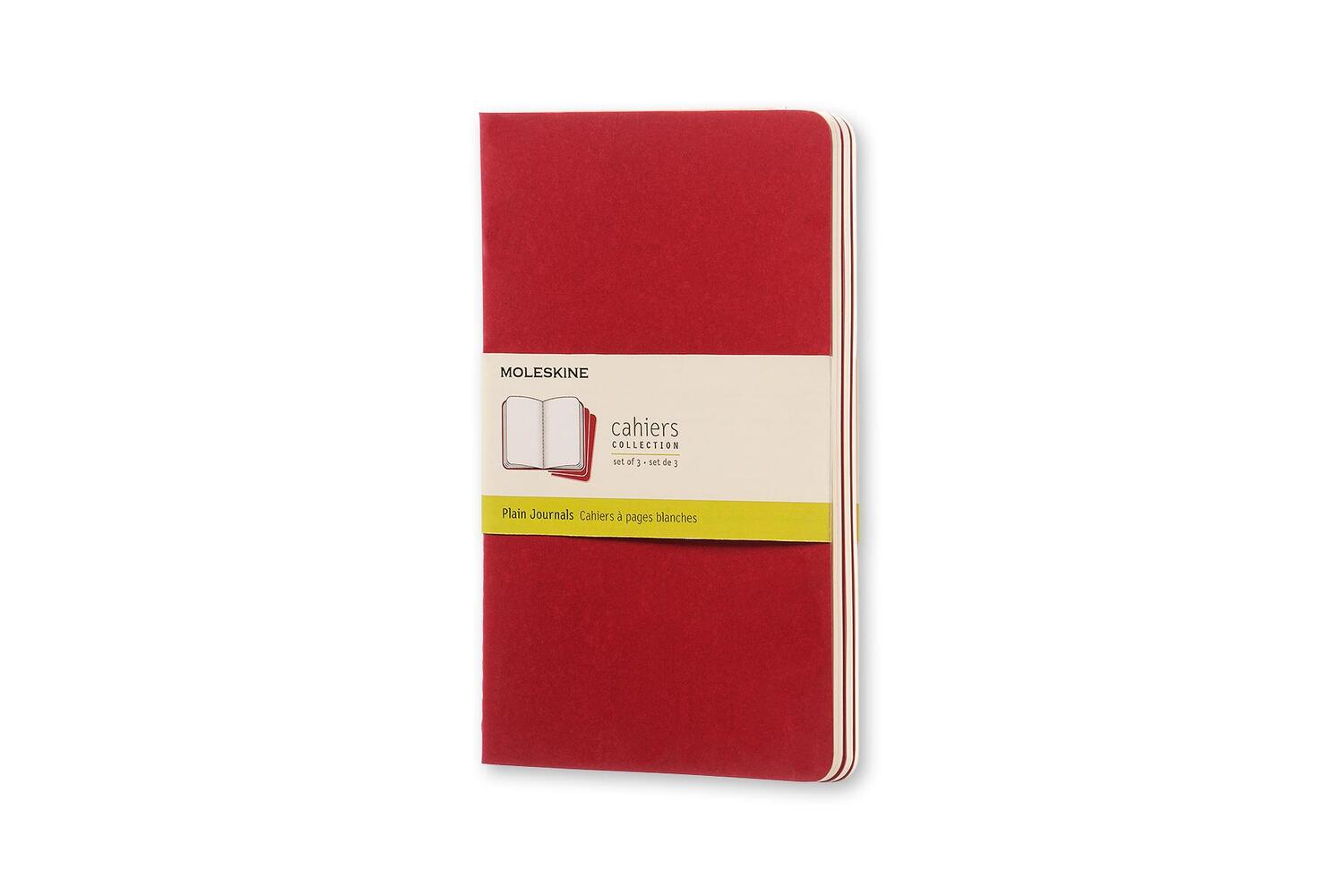 Bild: 9788862931038 | Moleskine Cahier Pocket Plain Red Cover L. 3er Pack | Taschenbuch