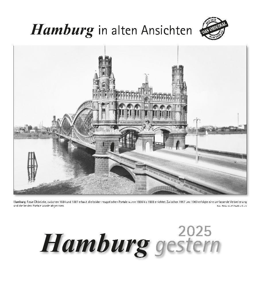 Cover: 9783961666072 | Hamburg gestern 2025 | Hamburg in alten Ansichten | Kalender | 13 S.