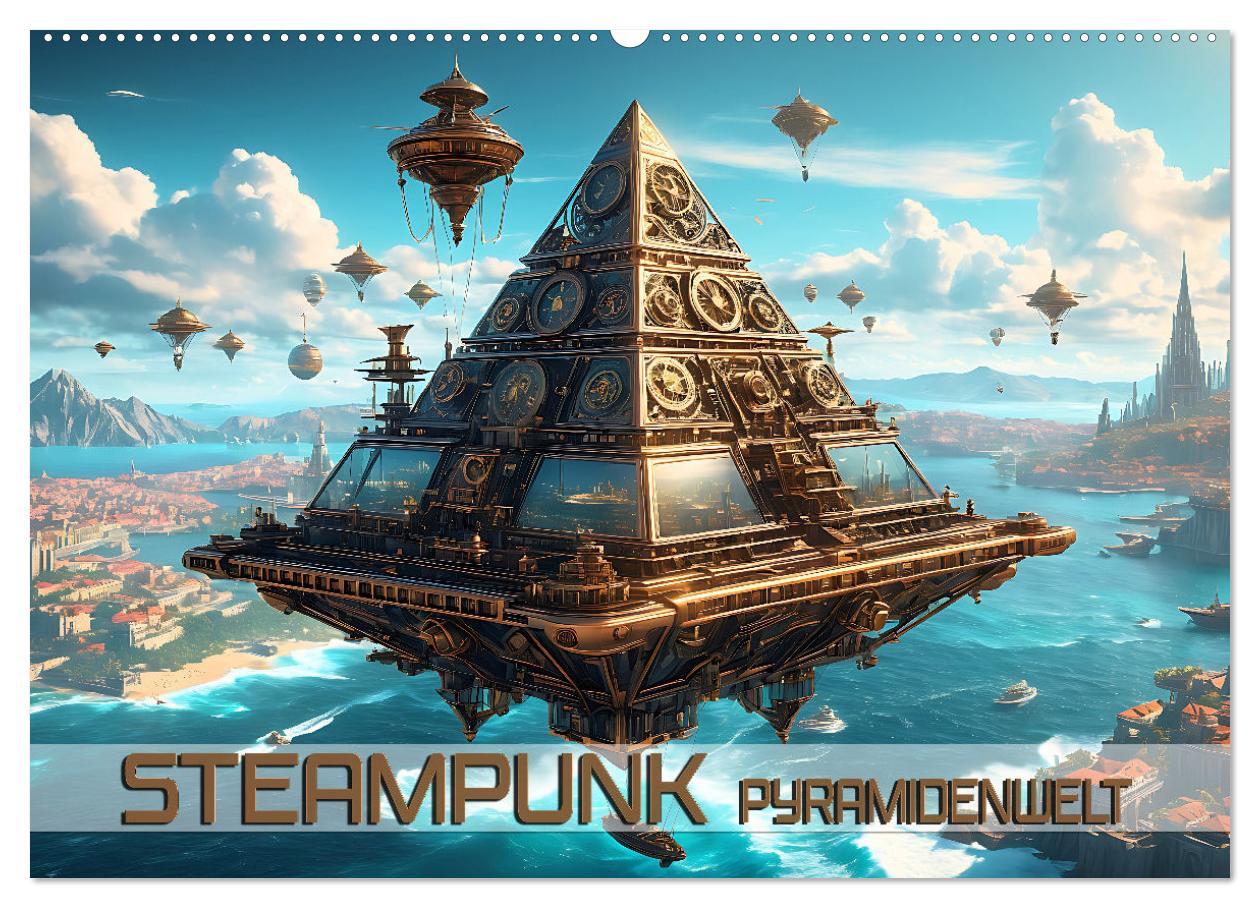 Cover: 9783457179833 | Steampunk Pyramidenwelt (Wandkalender 2025 DIN A2 quer), CALVENDO...