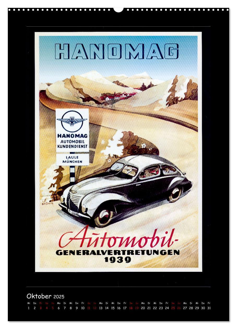 Bild: 9783435906130 | Historische Automobilplakate (Wandkalender 2025 DIN A2 hoch),...