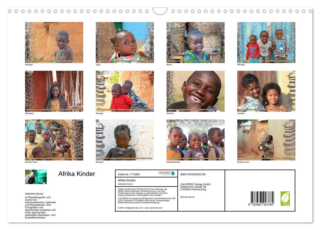 Bild: 9783383923784 | Afrika Kinder (Wandkalender 2025 DIN A3 quer), CALVENDO Monatskalender