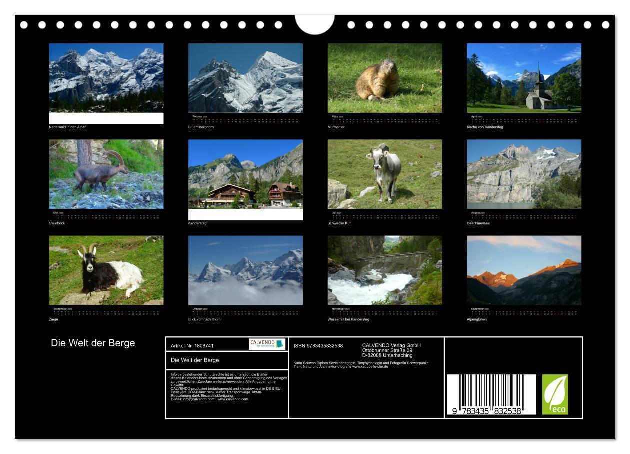 Bild: 9783435832538 | Die Welt der Berge (Wandkalender 2025 DIN A4 quer), CALVENDO...