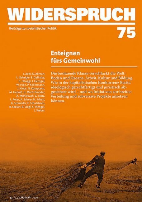 Cover: 9783858698957 | Widerspruch 75 | Enteignen fürs Gemeinwohl | Jonas Aebi (u. a.) | Buch