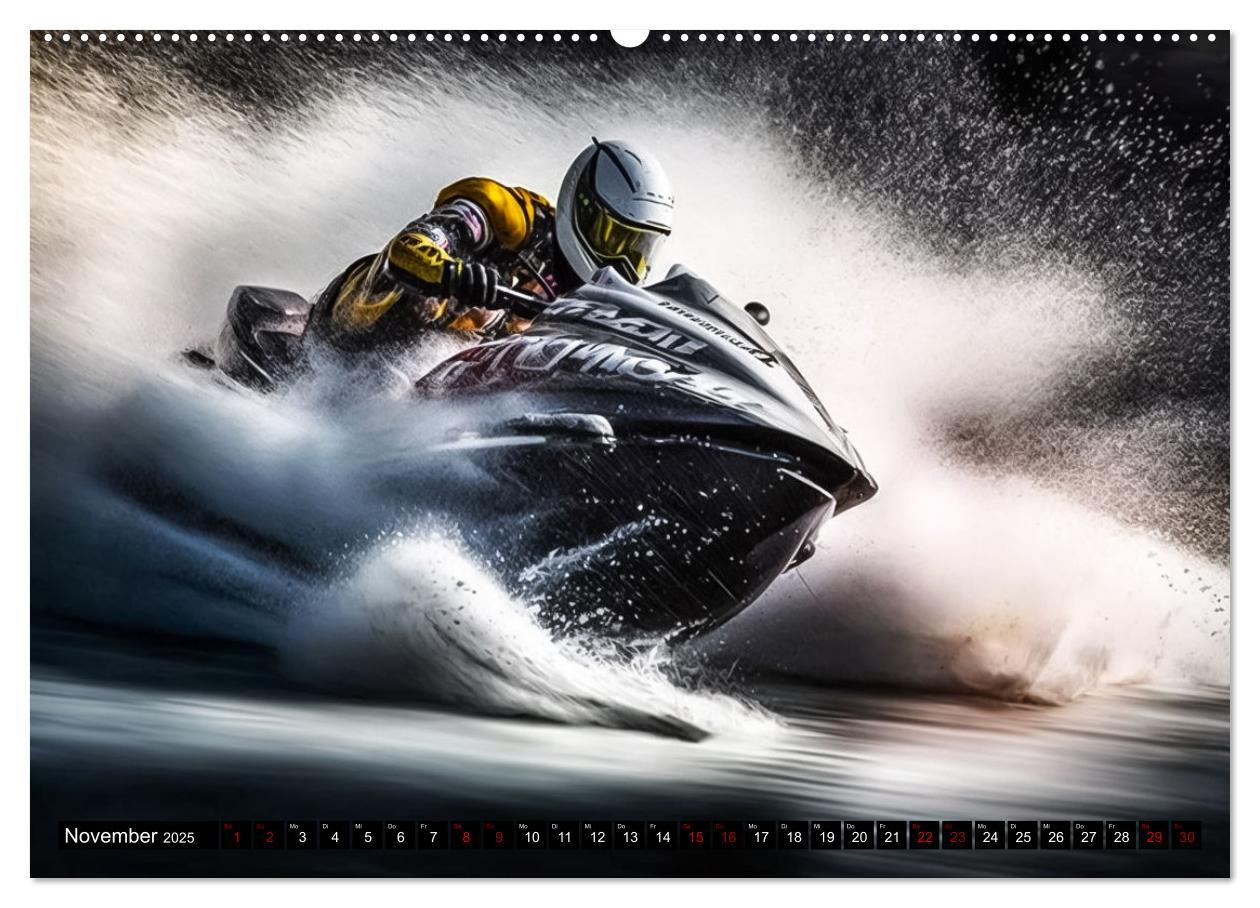 Bild: 9783383909641 | Jetski Power (Wandkalender 2025 DIN A2 quer), CALVENDO Monatskalender