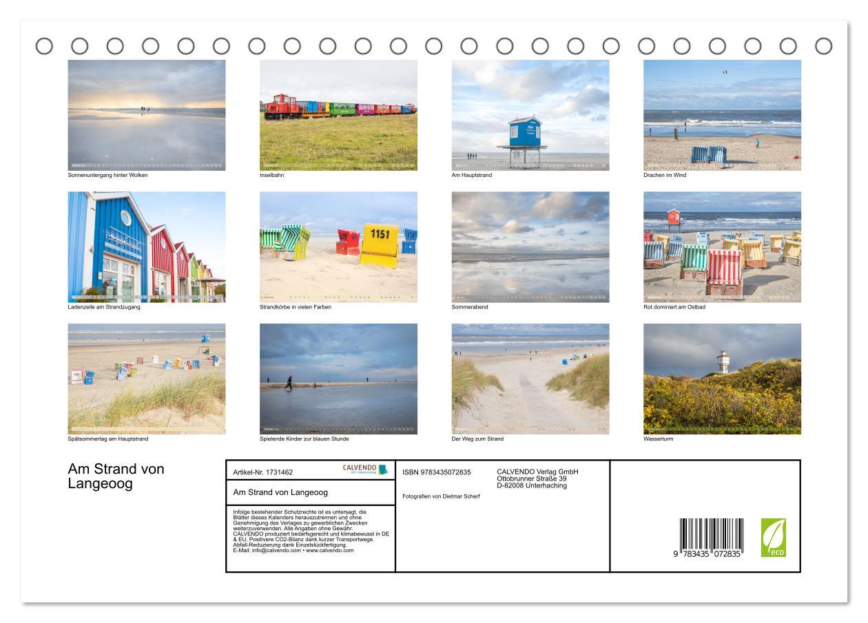 Bild: 9783435072835 | Am Strand von Langeoog (Tischkalender 2025 DIN A5 quer), CALVENDO...