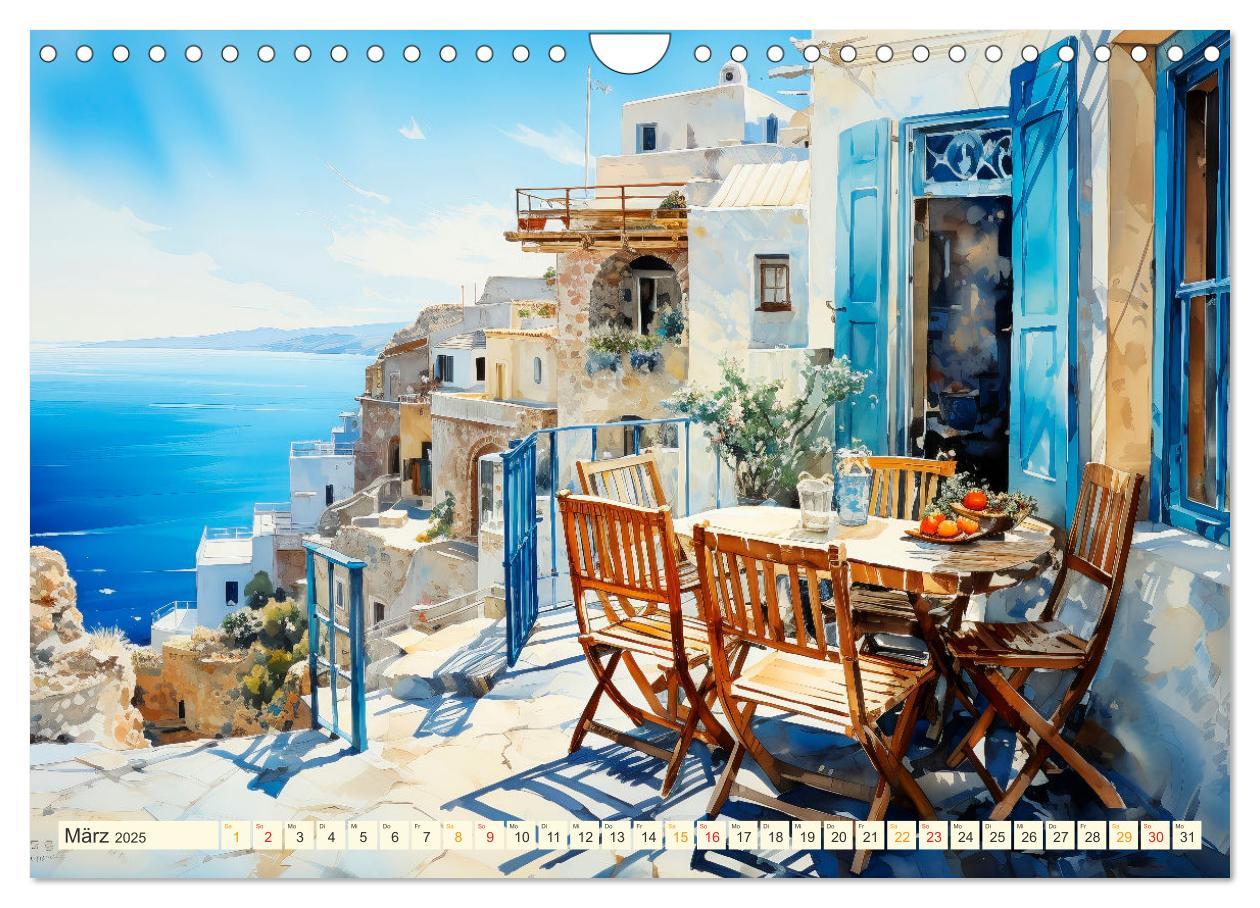 Bild: 9783383846595 | Santorini Inselträume (Wandkalender 2025 DIN A4 quer), CALVENDO...